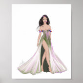 《星座》乙女座、〔占星術の〕十二宮図記号、ファッションスケッチ、 ポスター (正面)