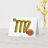 《星座》乙女座〔占星術の〕十二宮図誕生日 カード (黄色い花)