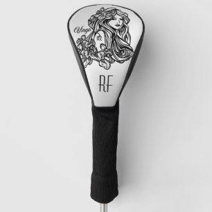 《星座》乙女座〔占星術の〕十二宮図銀モノグラムゴルフヘッドカバー ゴルフヘッドカバー