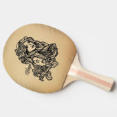 《星座》乙女座〔占星術の〕十二宮図 素朴 卓球ラケット (横)