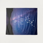 《星座》乙女座 |占星術パーソナライズされたタペストリー タペストリー (正面(横))