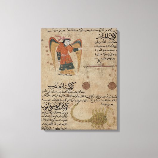 《星座》乙女座、天秤座と蠍座 キャンバスプリント (正面)