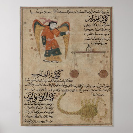 《星座》乙女座、天秤座と蠍座 ポスター (正面)