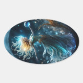 《星座》乙女座 楕円形シール (正面)