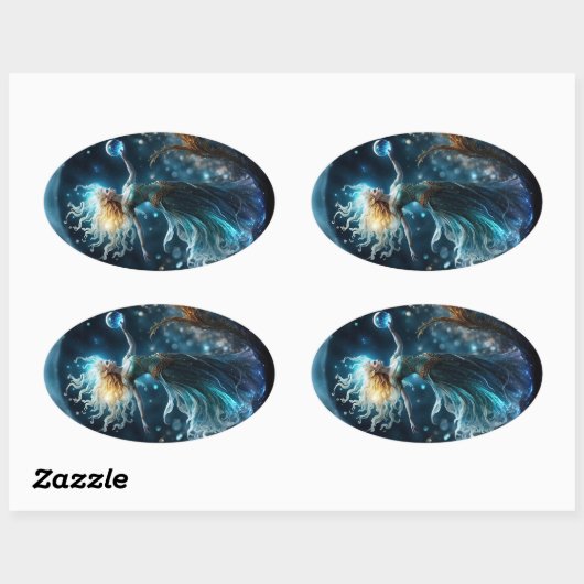 《星座》乙女座 楕円形シール (シート)