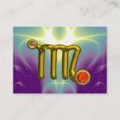 《星座》乙女座/金ゴールドオレンジ酸〔占星術の〕十二宮図標識ジュエル 名刺 (裏面)