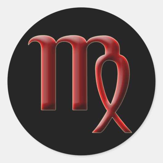 《星座》乙女座#2ステッカー ラウンドシール (正面)