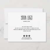 星座〔占星術の〕十二宮図ありがとう名刺 サンキューカード (裏面)