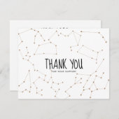 星座〔占星術の〕十二宮図ありがとう名刺 サンキューカード (正面/裏面)