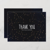 星座〔占星術の〕十二宮図ありがとう名刺 サンキューカード (正面/裏面)