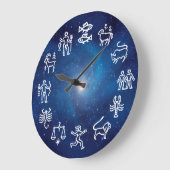 星座(〔占星術の〕十二宮図) ラージ壁時計 (傾斜)