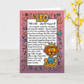 星座 - 獅子座の豆知識 カード (黄色い花)