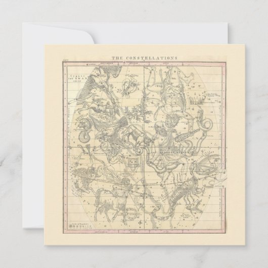 星座（7月、8月、9月） 招待状 (正面)