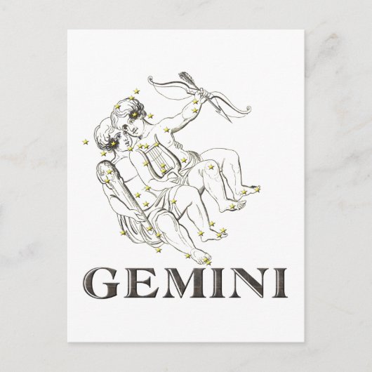 星座: Gemini ポストカード (正面)