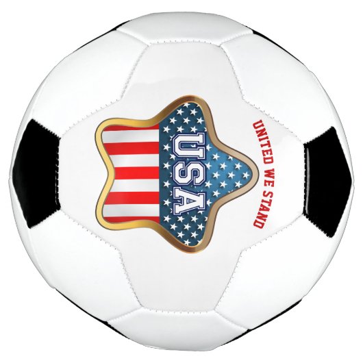 星形のアメリカ国旗のサッカーボール サッカーボール (回転)