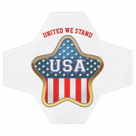 星形のアメリカ国旗のサッカーボール サッカーボール (フラット)