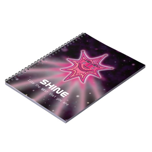 星形のノートのように輝く ノートブック (左側)