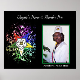 星形の写真のパーソナライズ ポスター