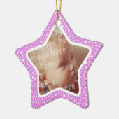 星形の写真フレーム セラミックオーナメント (左)