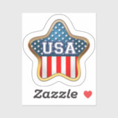 星形アメリカ国旗 シール (シート)