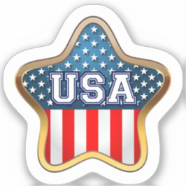 星形アメリカ国旗 シール