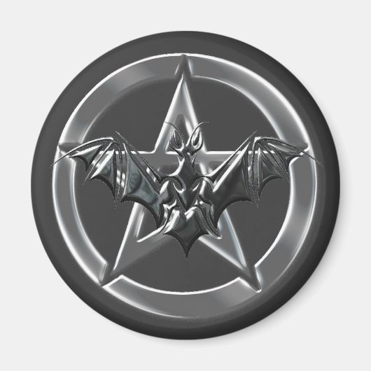 星形五角形こうもり マグネット (正面)