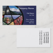 星形五角形のコラージュの名刺 名刺 (正面/裏面)