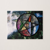 星形五角形のコラージュ ジグソーパズル (横)