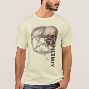 星形五角形のスカル Tシャツ