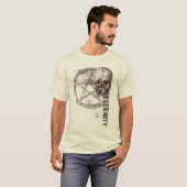 星形五角形のスカル Tシャツ (正面フル)