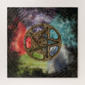 星形五角形エレメンタルトリスケリオンムーンオーナメント ジグソーパズル (横)