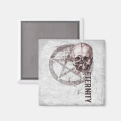 星形五角形スカル マグネット (正面/裏面)