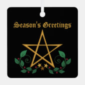 星形五角形スターウィッチーオーナメント メタルオーナメント (正面)