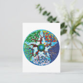 星形五角形季節 ポストカード (スタンド正面)