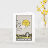 星形五角形空白のカード カード (黄色い花)