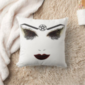 星形五角形美しい顔ラッシュ&ダークリップメイクアップ クッション (ブランケット)