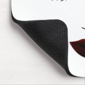 星形五角形美しい顔ラッシュ&ダークリップメイクアップ マウスパッド (コーナー)