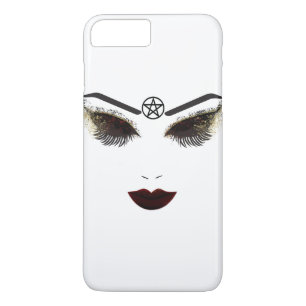 星形五角形美しい顔ラッシュ&ダークリップメイクアップ iPhone 8 PLUS/7 PLUSケース