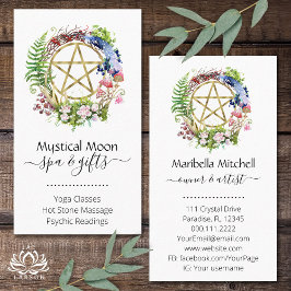 星形五角形自然リースフラワーズボホ 名刺