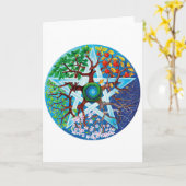 星形五角形 カード (黄色い花)