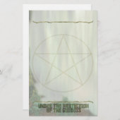 星形五角形、女神の保護下 便箋 (正面/裏面)