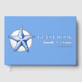 星形実在ホイルビーチ海結婚岸イベント ゲストブック (正面)