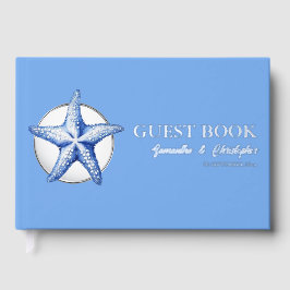 星形実在ホイルビーチ海結婚岸イベント ゲストブック