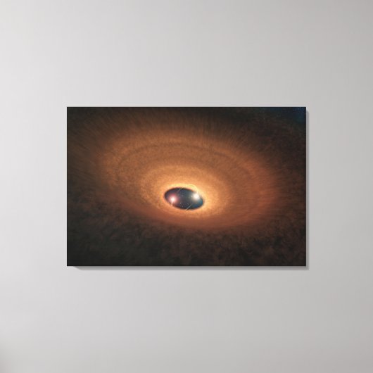 星形成から残ったほこりっぽい材料の円盤 キャンバスプリント (正面)