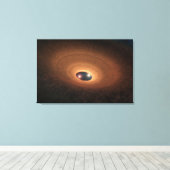 星形成から残ったほこりっぽい材料の円盤 キャンバスプリント (インサイチュ (ウッドフロア))