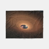 星形成から残ったほこりっぽい材料の円盤 フリースブランケット (正面(横))