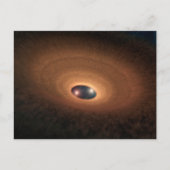 星形成から残ったほこりっぽい材料の円盤 ポストカード (正面)