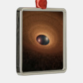 星形成から残ったほこりっぽい材料の円盤 メタルオーナメント (右)