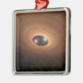 星形成から残ったほこりっぽい材料の円盤 メタルオーナメント (左)