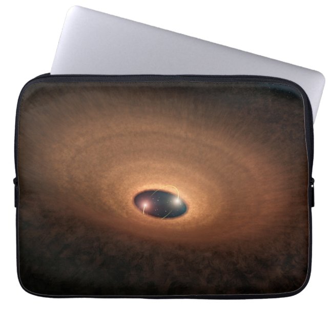 星形成から残ったほこりっぽい材料の円盤 ラップトップスリーブ (正面)